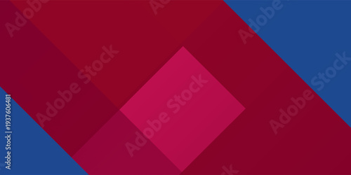Abstract blue red banner geometric shapes background. Vector abstract graphic design banner pattern presentation background web template.