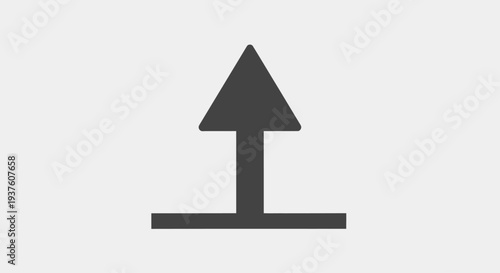 Minimalist upload icon for user interface design element