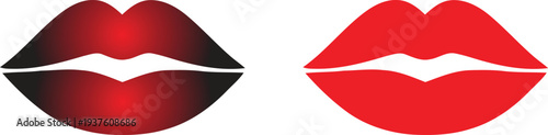 A pair of red lips with one darker and one lighter shade