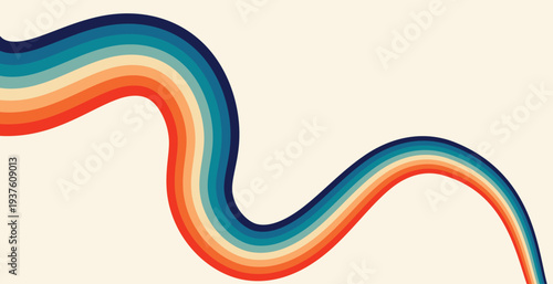 Photos Groovy Flow Abstract Background - Mid-Century Modern Aesthetic