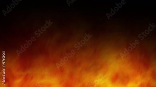 Fire Flame Heat Effect Animation for VFX Overlay, Danger Warning Background, Explosion Intro and Burning Scene