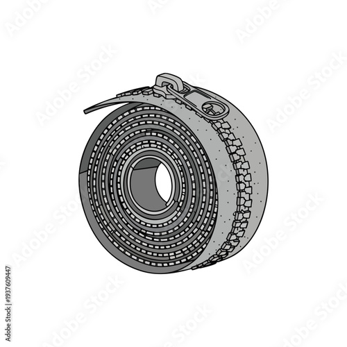Creative Illustration of a Compact Perforated Metal Object with Detachable Components