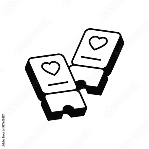 Tickets icon clean and modern vector illustration