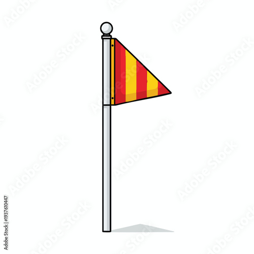 Colorful Decorative Flag on a Tall Pole for Outdoor Celebrations or Events