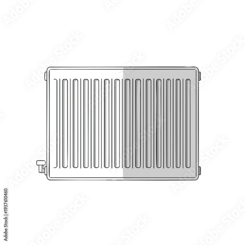 Modern Flat Panel Radiator for Home Heating in a Clean Interior