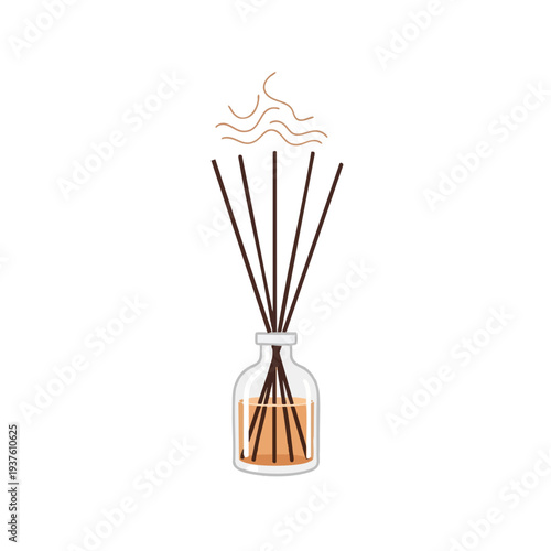 Elegant Reed Diffuser in a Clear Glass Bottle for Home Fragrance