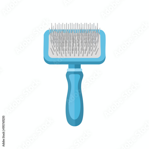 Stylish Blue Hairbrush with Bristles for Hair Care and Styling