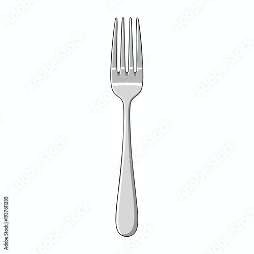 Elegant Silver Fork for Fine Dining and Food Presentation