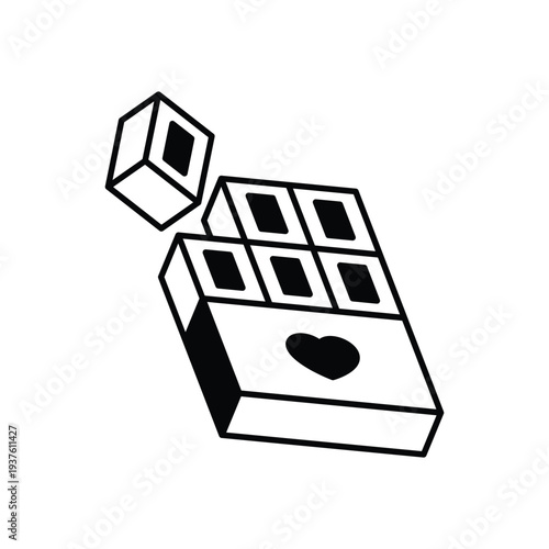 Chocolate icon clean and modern vector illustration