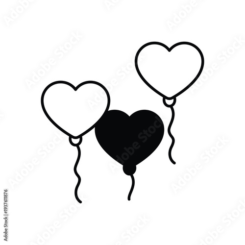 Balloons icon clean and modern vector illustration