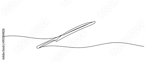 Car windshield wipers in continuous line art drawing style. minimalist black linear sketch isolated on transparent background Editable stroke.