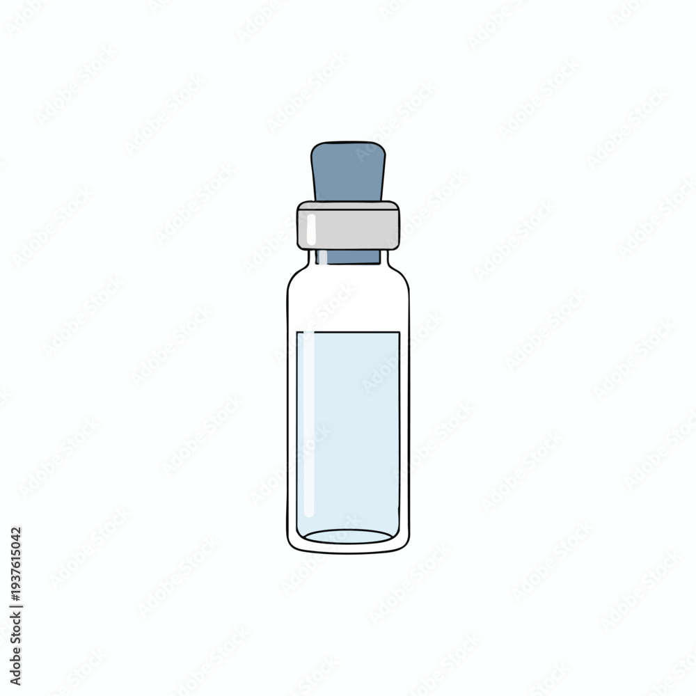 Fototapeta premium Small Glass Bottle with Dropper Cap for Essential Oils or Medicine