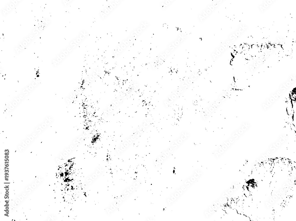 Fototapeta premium Grunge background black and white. Texture of chips, cracks, scratches, scuffs, dust, dirt .Vector pattern of cracks, chips, scuffs. Abstract vintage surface isolated on white background.EPS10.