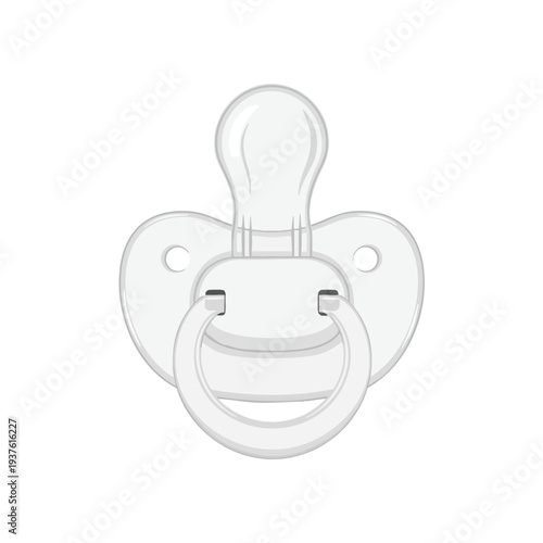 Adorable Baby Pacifier with Clear Silicone Nipple and Comfortable Ring Handle