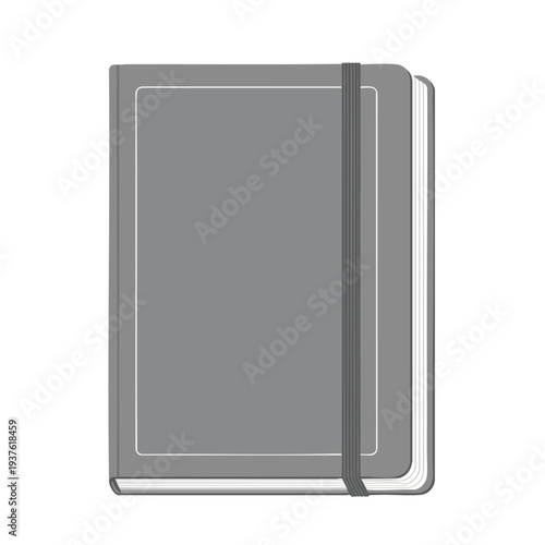 Modern Closed Hardcover Notebook with Elastic Band for Writing and Note Taking