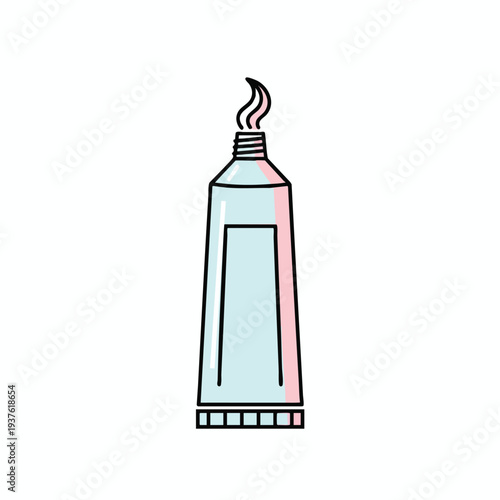 Close up of a Recycleable Plastic Bottle with Open Cap on White Background