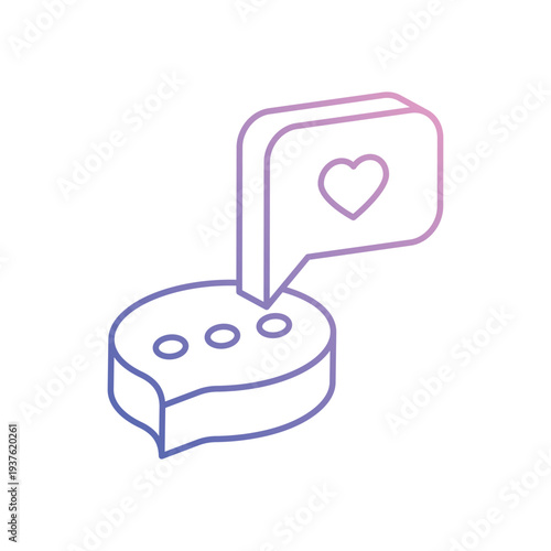 Chat icon clean and modern vector illustration