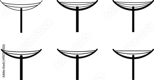 japanese torii gate icon set, traditional shinto shrine symbol illustration, asian temple entrance silhouettes, japan culture design elements