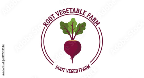 Beetroot Vegetable Logo Design Element.