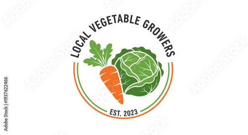 Local Vegetable Growers Logo Design Element.