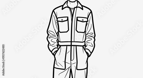 Man Wearing Denim Jacket and Jeans.