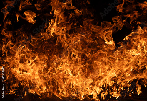 Vászonkép Abstract inferno with fire