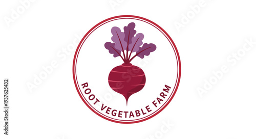 Beetroot Logo Design for Root Vegetable Farm.