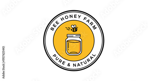 Bee Honey Farm Logo Design Element 1.