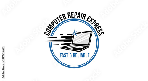 Computer Repair Express Logo Design Element.