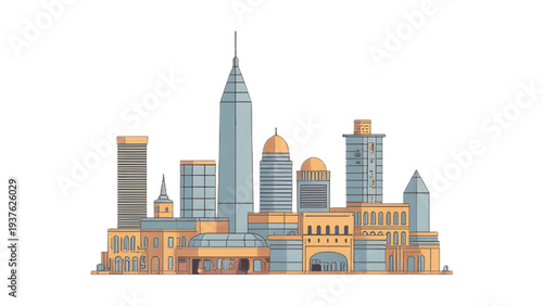 vector illustration of the city hall