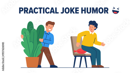 Man Playing Practical Joke on Friend.