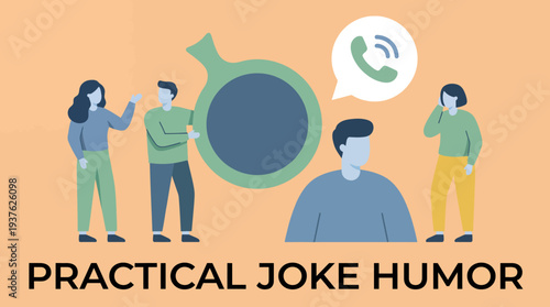 Group of People Engaging in Practical Joke Humor.