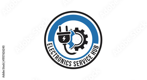 Electronics Service Hub Logo Design Element.