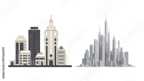 urban modern building vector