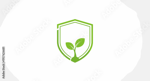 Green Shield Logo with Seedling Inside.
