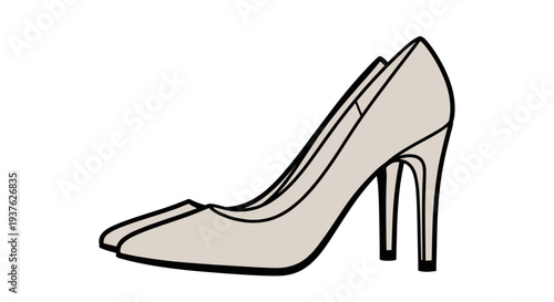 Illustration of a Stiletto High Heel Shoe.