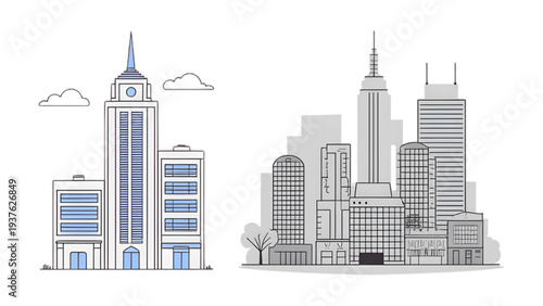 city skyline vector illustration