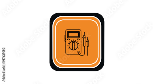 Multimeter Icon Graphic Design Element.