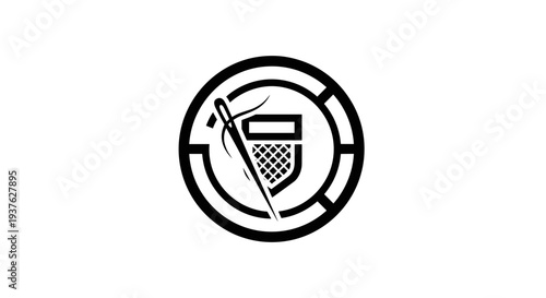 Shield Emblem with Sword and Badge.