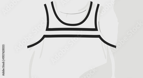 Simple Black and White Sports Bra.