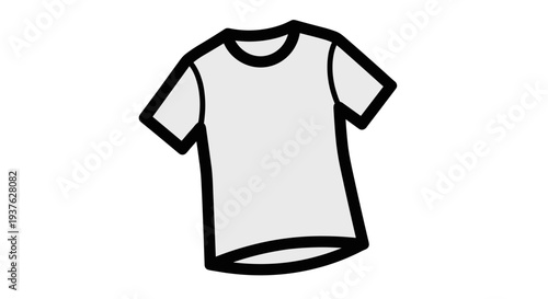 Simple Gray T Shirt Illustration.