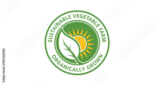 Sustainable Vegetable Farm Organic Logo Design.