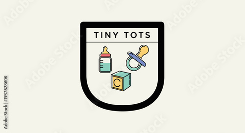 Tiny Tots Baby Care Items Shield Logo.