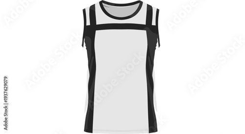 White Tank Top Clothing Illustration Design.