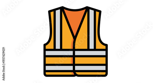 Yellow Safety Vest with Reflective Stripes.