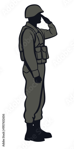 Military Soldiers Silhouette Squad in Combat Gear, Modern Warfare Infantry Group for Global Conflict, Russia America and Middle East Geopolitical Concept