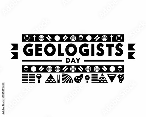 GEOLOGISTS DAY vector illustration isolated on white background