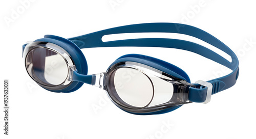 Blue Swimming Goggles with Clear Lenses.