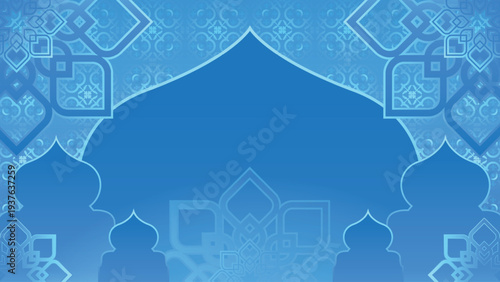 blue islamic background ornament