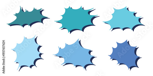 Set of hand drawn speech bubble Blank empty message box Textbox frame for banners, price tags, stickers, design